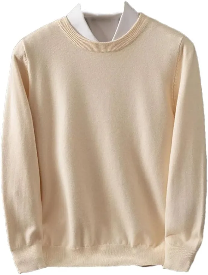 

Мужской весенний пуловер с длинными рукавами и круглым вырезом