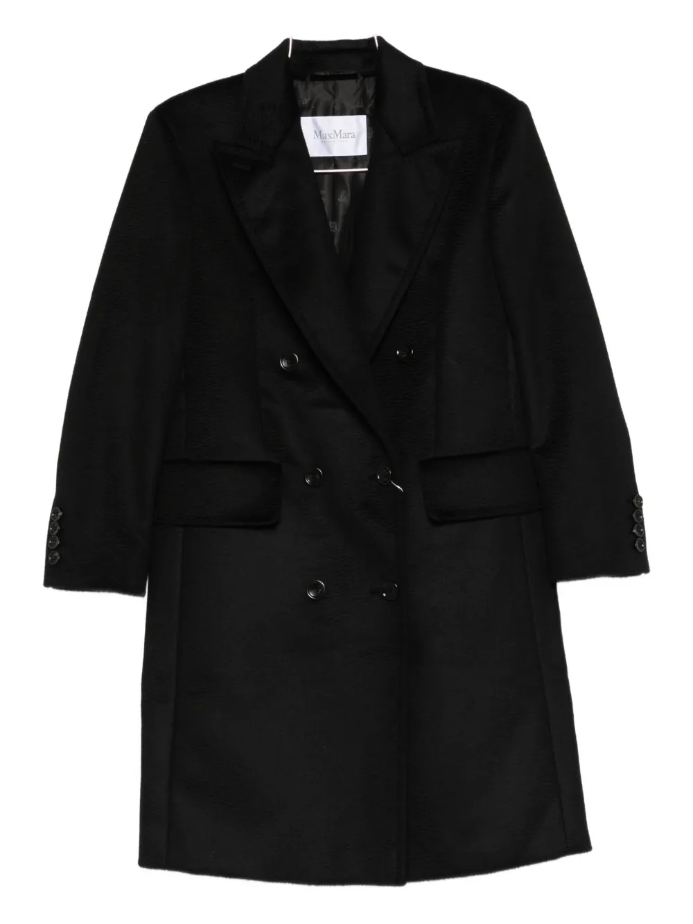 

Двубортное пальто Max Mara, черный