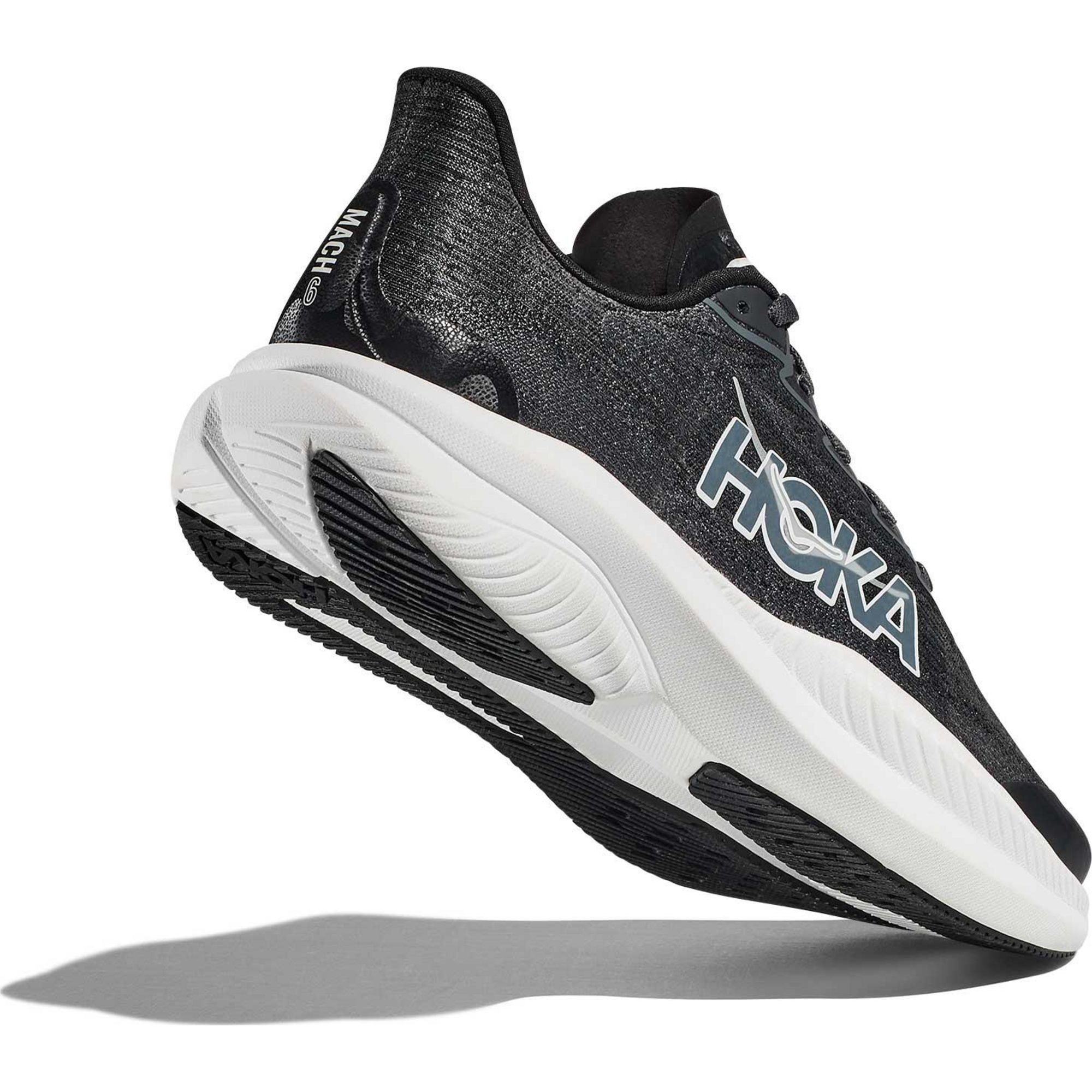 Детские кроссовки Mach 6 для бега HOKA, Black/White — фото 4