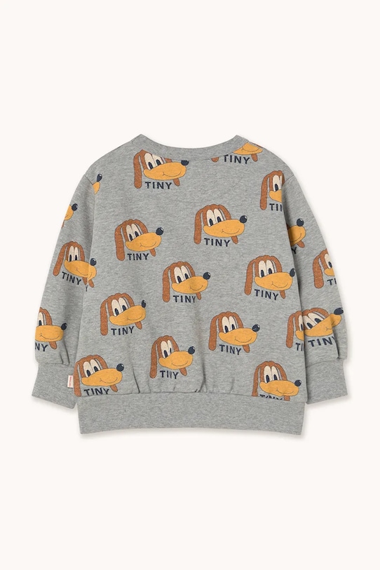 Детская хлопковая толстовка DOGS SWEATSHIRT Tinycottons, серый — фото 3