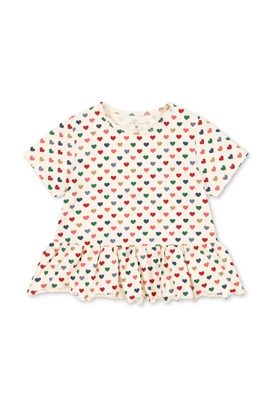 

Футболка BASIC FRILL TEE GOTS с оборкой Konges Sløjd, бежевый