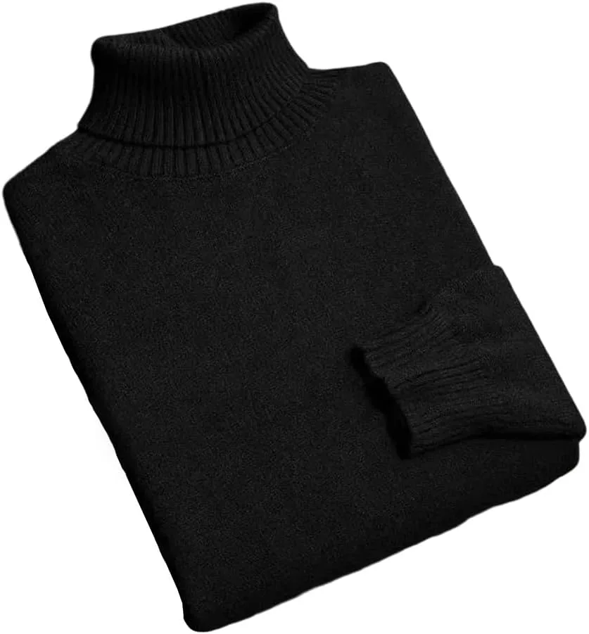 

Мужской вязаный свитер с воротником-стойкой Slim Fit