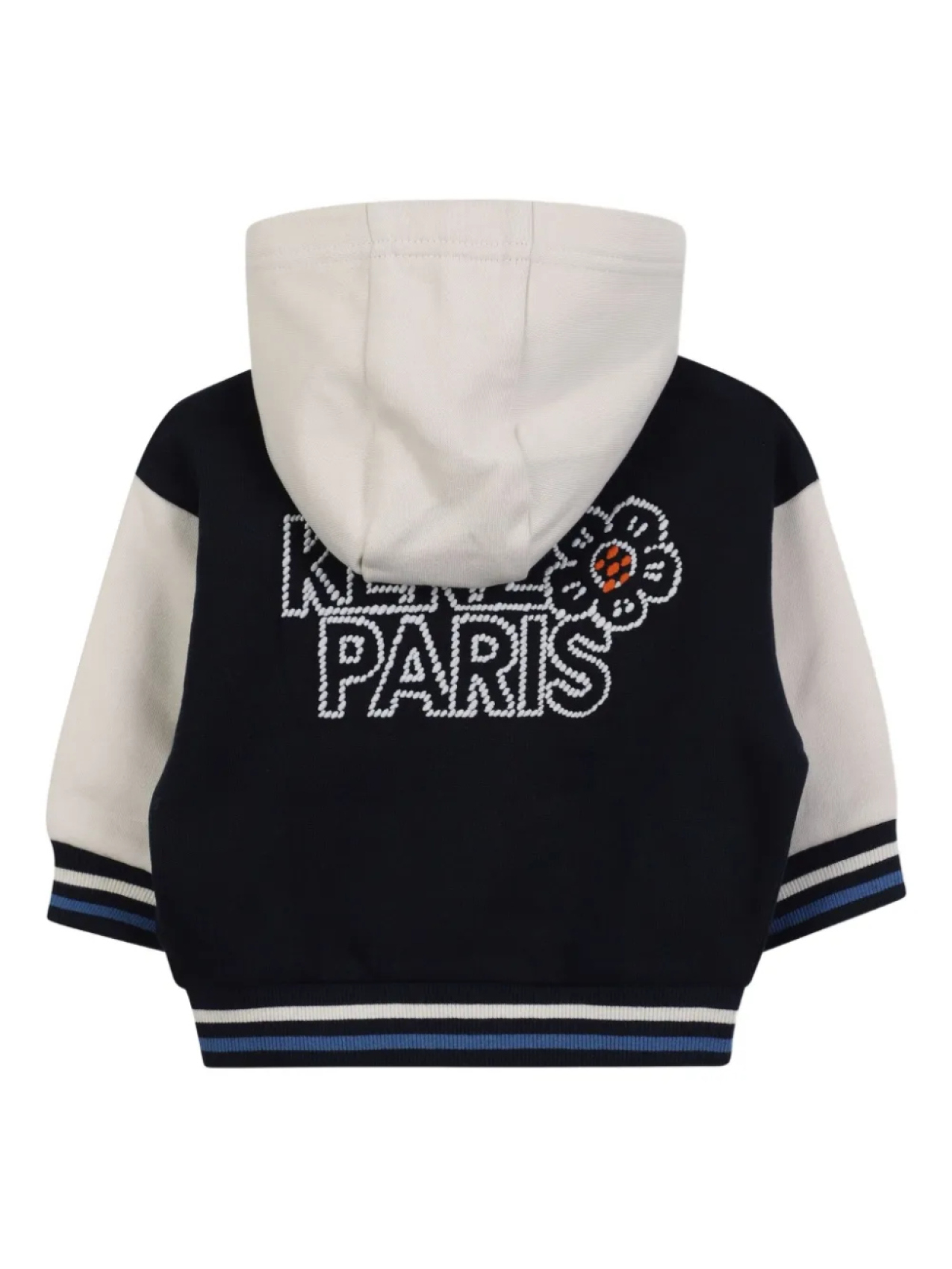 

Kenzo Kids худи на молнии с вышитым логотипом, синий