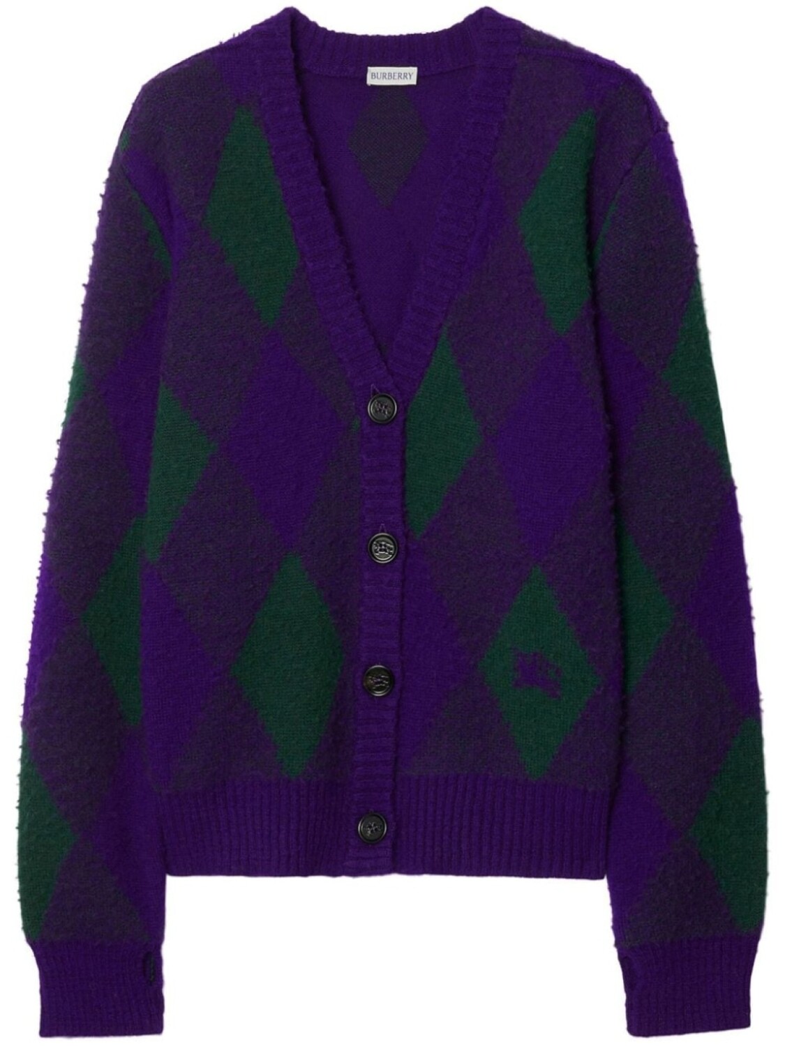 

Кардиган с эффектом потертости Burberry, фиолетовый