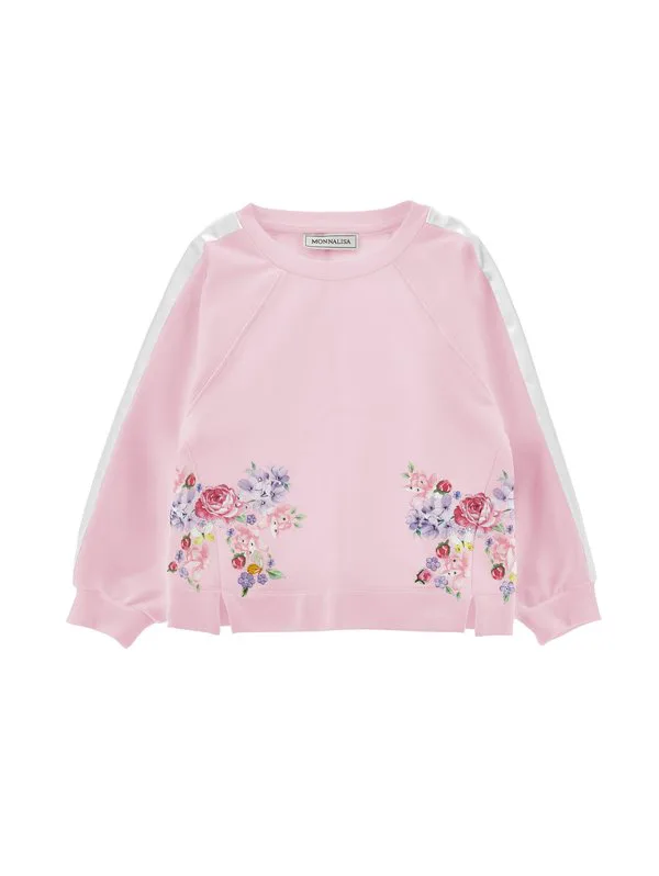 Толстовка spacchetti Monnalisa, Rosa/Bianco