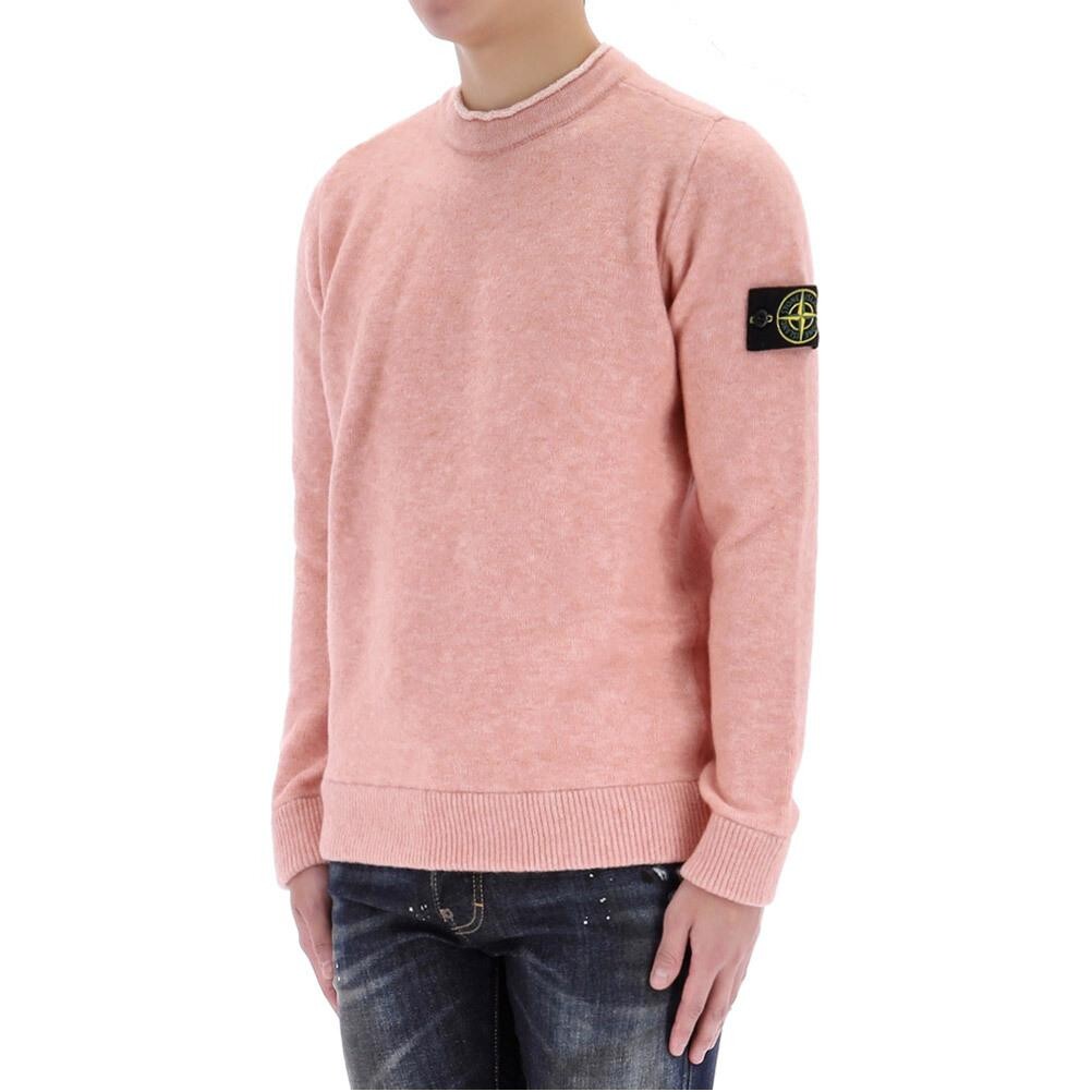 Свитер мужской розовый Stone Island, розовый — фото 3