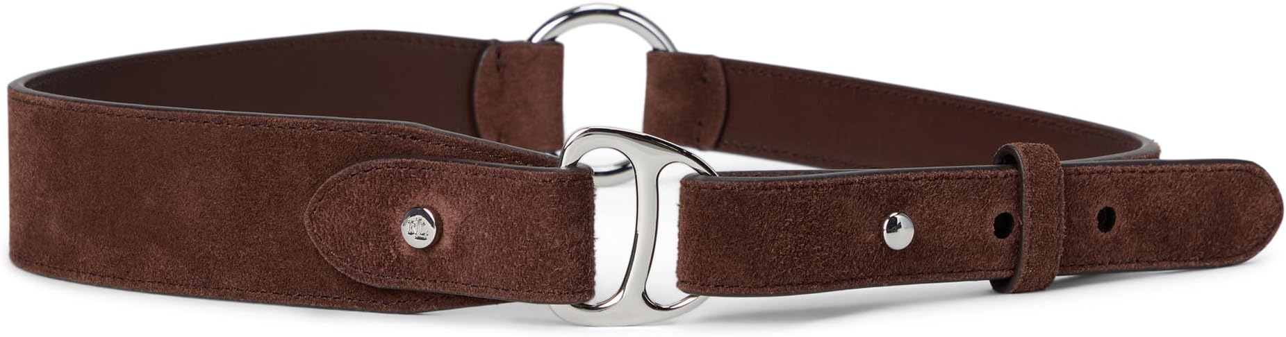 

Женский ремень для конного спорта с D-образным кольцом из замши Lauren Ralph Lauren, Dark Hickory