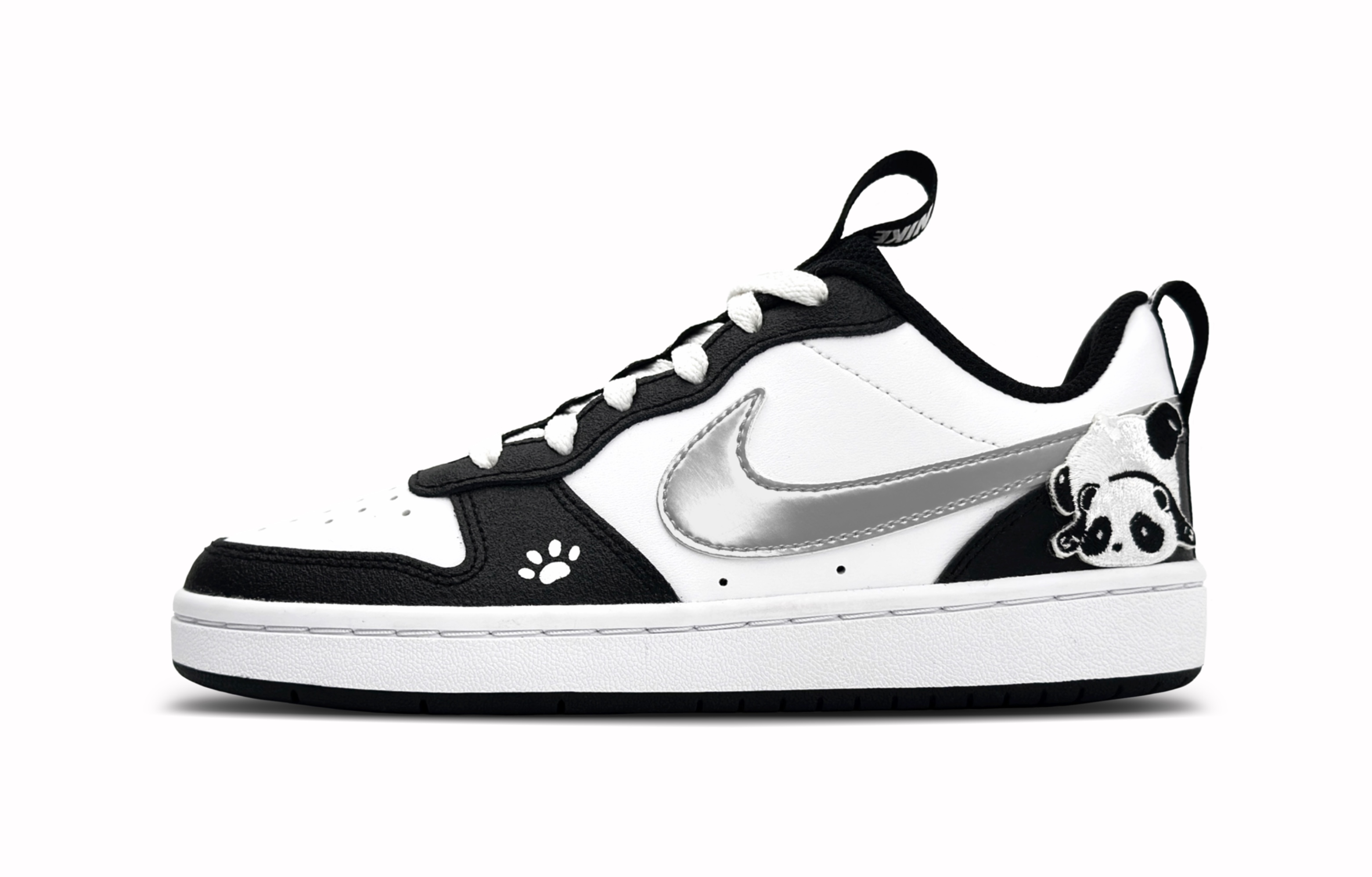 

Детские кроссовки для скейтбординга Court Borough Low 2 Low Top для подростков Nike, серебряный/черный