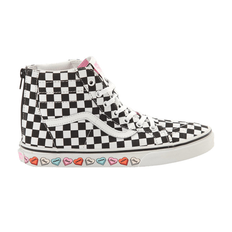 

Кроссовки Sk8-Hi Zip Kids 'Checkerboard - Candy Hearts', черный