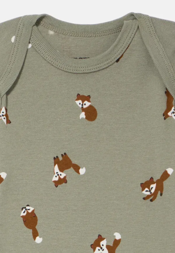 Боди Name It Nbmbody fox 3 pack, оливковый — фото 4