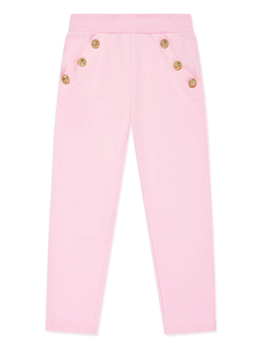 

Брюки с пуговицами Balmain Kids, розовый