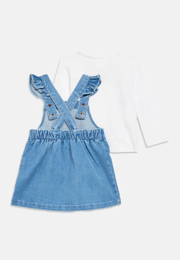 Джинсовый комбинезон-платье и футболка с длинными рукавами Tommy Hilfiger, Denim Medium — фото 2