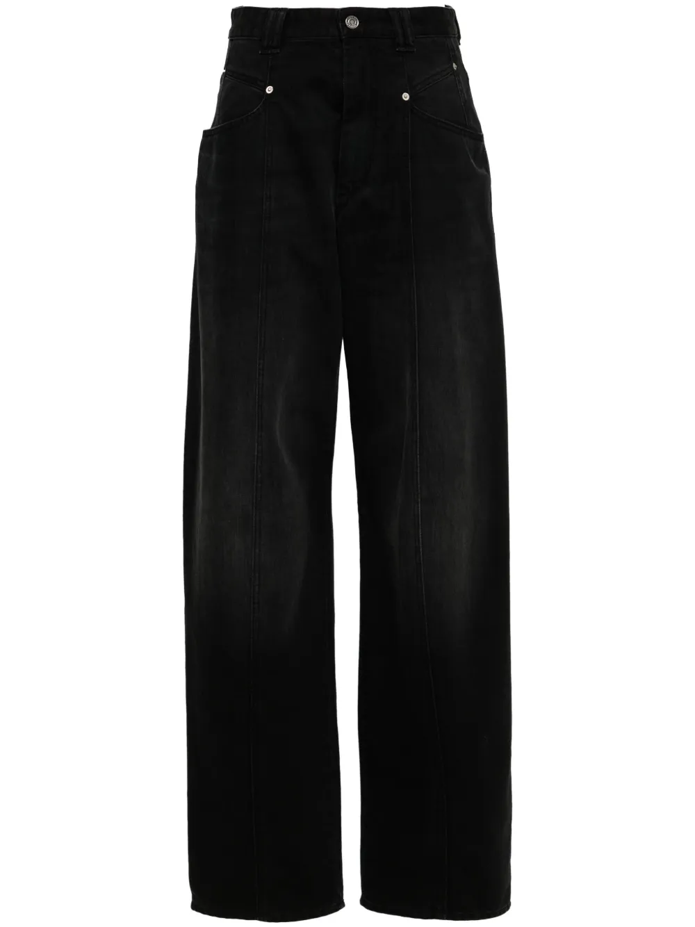 

Широкие джинсы Vetan с завышенной талией ISABEL MARANT, черный