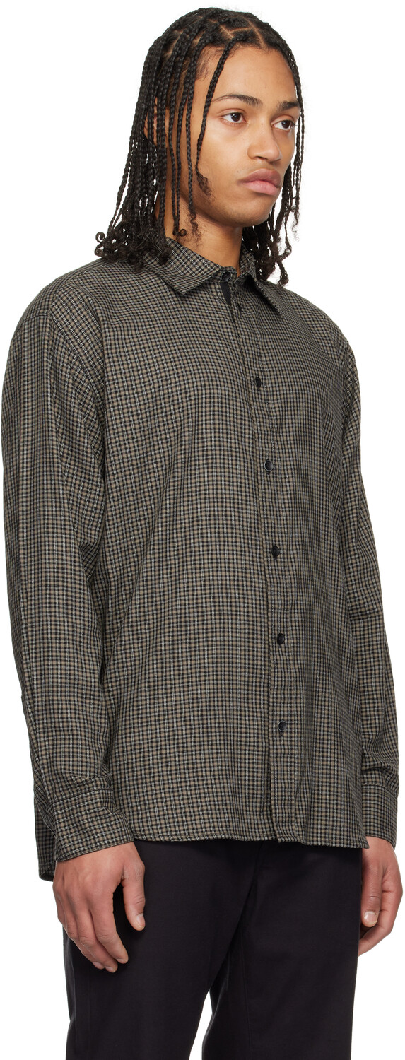 

Рубашка Matthew Plaid цвета хаки и черного цвета rag & bone