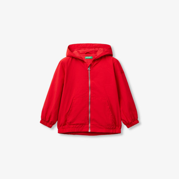 

Худи с вышитым логотипом для детей от 1,5 до 6 лет Benetton, красный