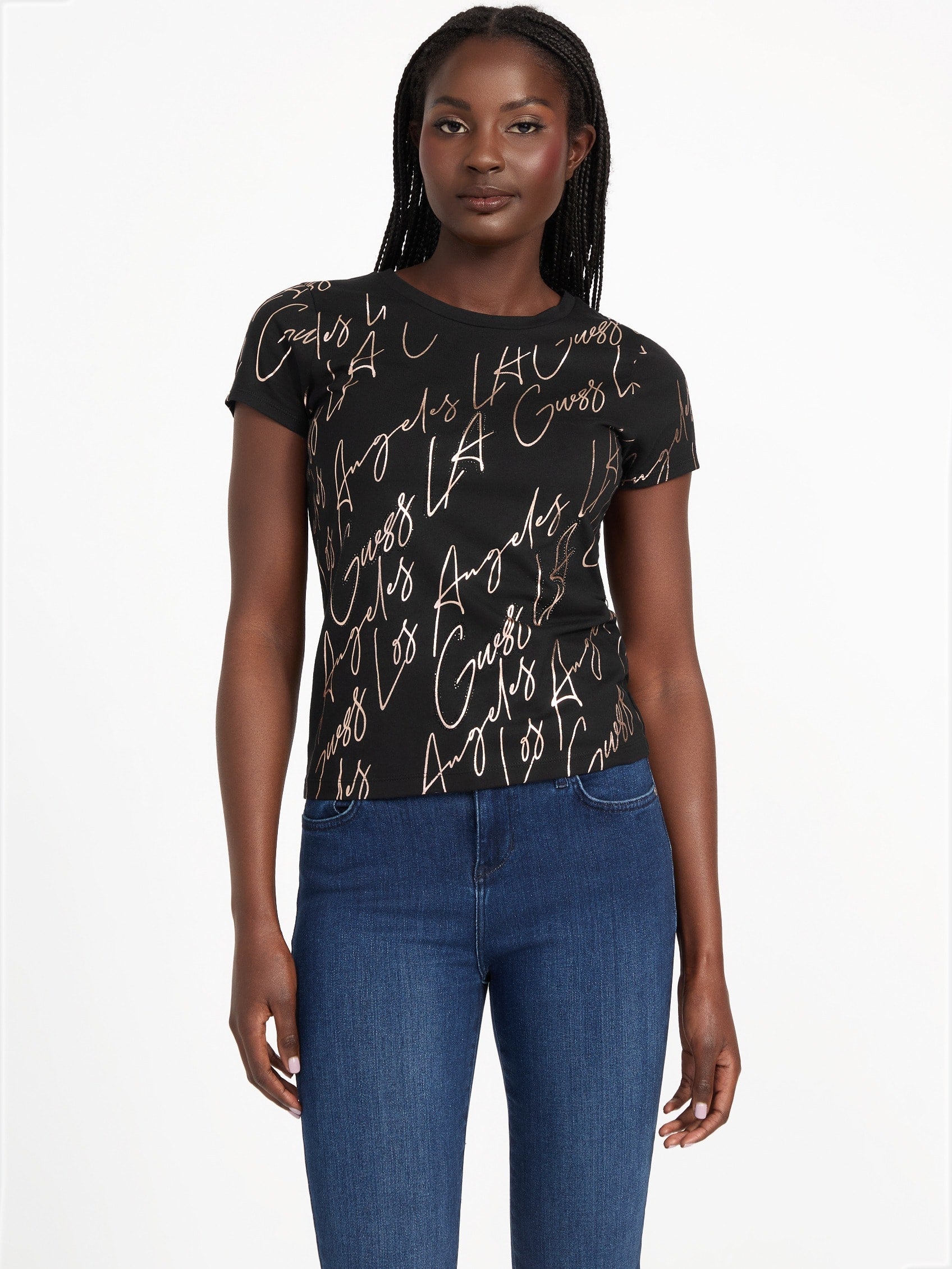 

Фрэнни лонгслив Guess Factory, черный