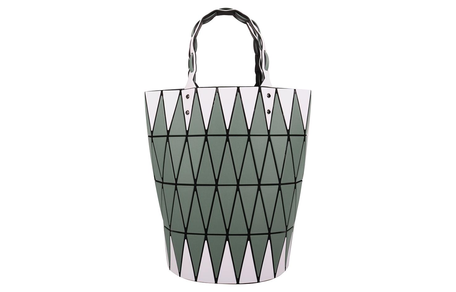 

ISSEY MIYAKE Плетёная сумка из смолы для женщин бело-зелёная