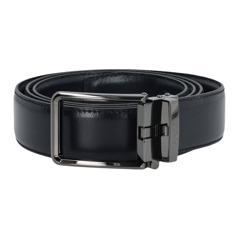 

HUGO BOSS Кожаный ремень мужской черный, Black