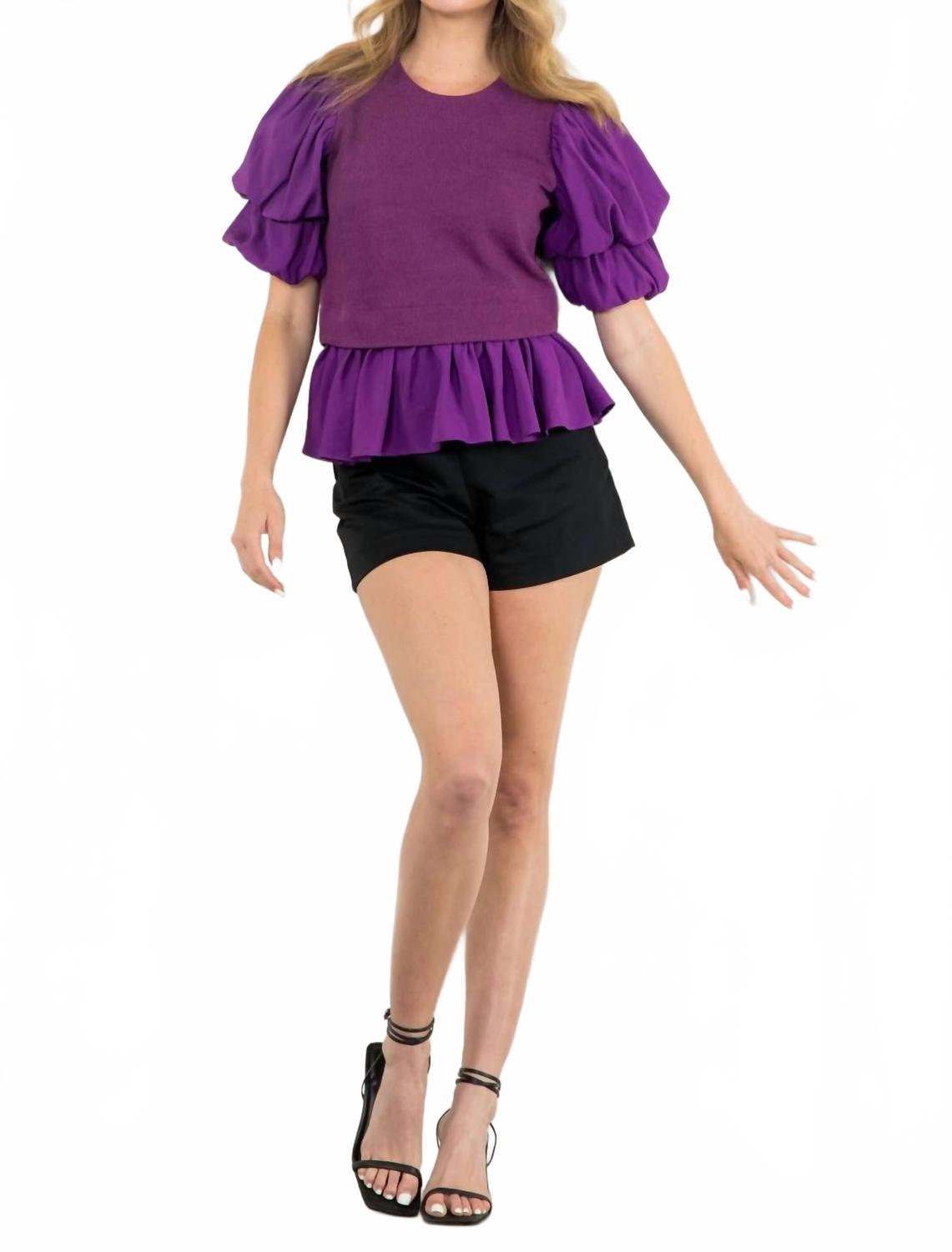 

Шейна Вязаный топ в сливовом цвете THML, Plum
