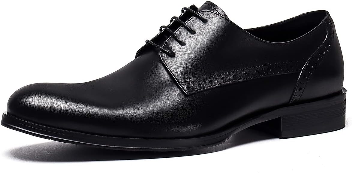 

Мужские туфли Santimon Oxfords из натуральной кожи для торжеств, свадьбы, выпускного и бизнеса, повседневная обувь для прогулок для мужчин и мальчиков, черный