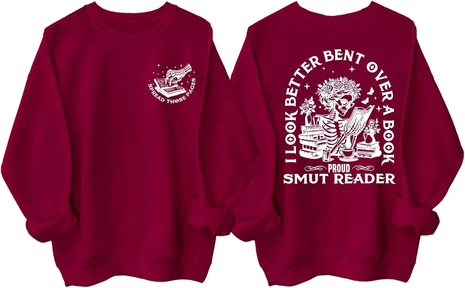 

Толстовка для любителей романтики с принтом "I Look Better Bent Over a Book" KALRUP