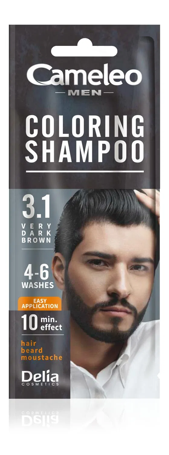 Окрашивающий шампунь Cameleo Men, очень темно-коричневый, 15 мл Cameleo, 2-Very Dark Brown