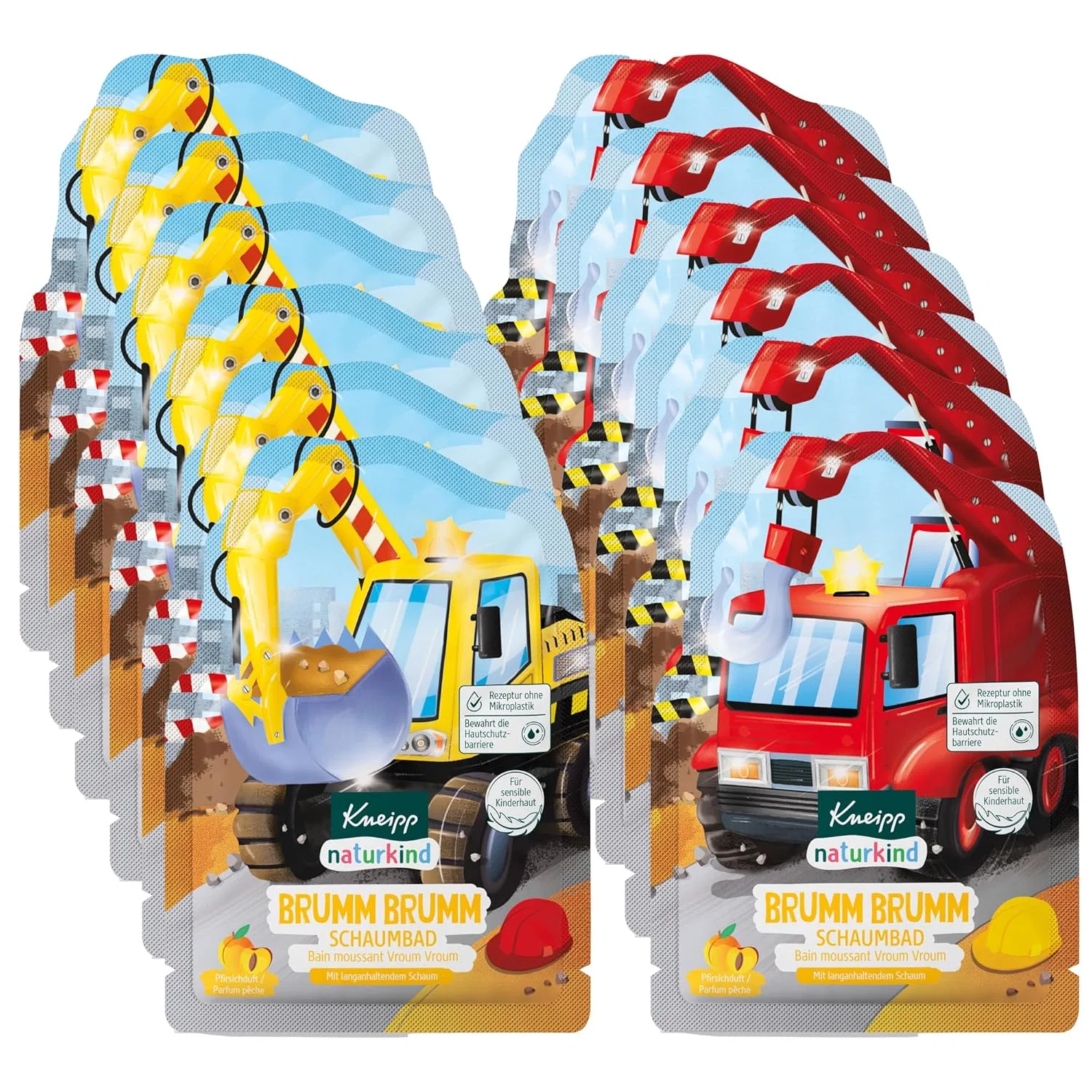 Детская пена для ванны Kneipp Naturkind Brumm Brumm с персиком и апельсином, 12 x 40 мл Kneipp, Multicoloured