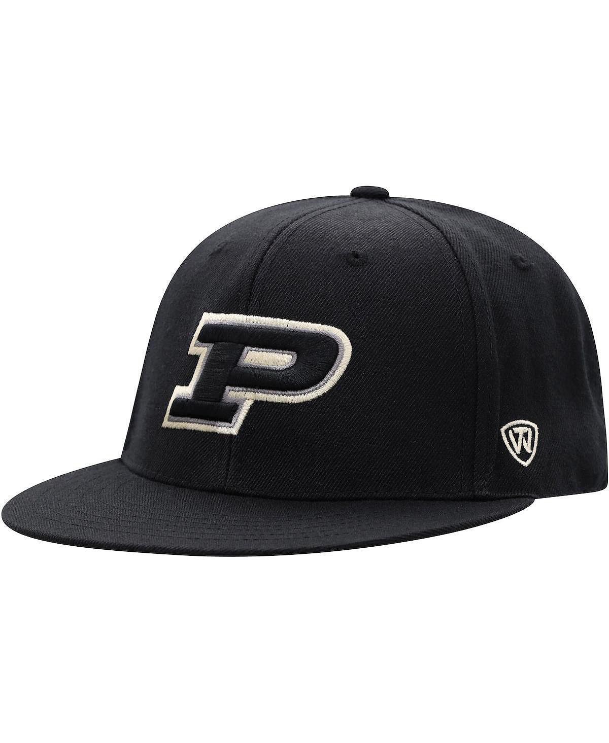 

Мужская черная приталенная шляпа Purdue Boilermakers Team Color Top of the World