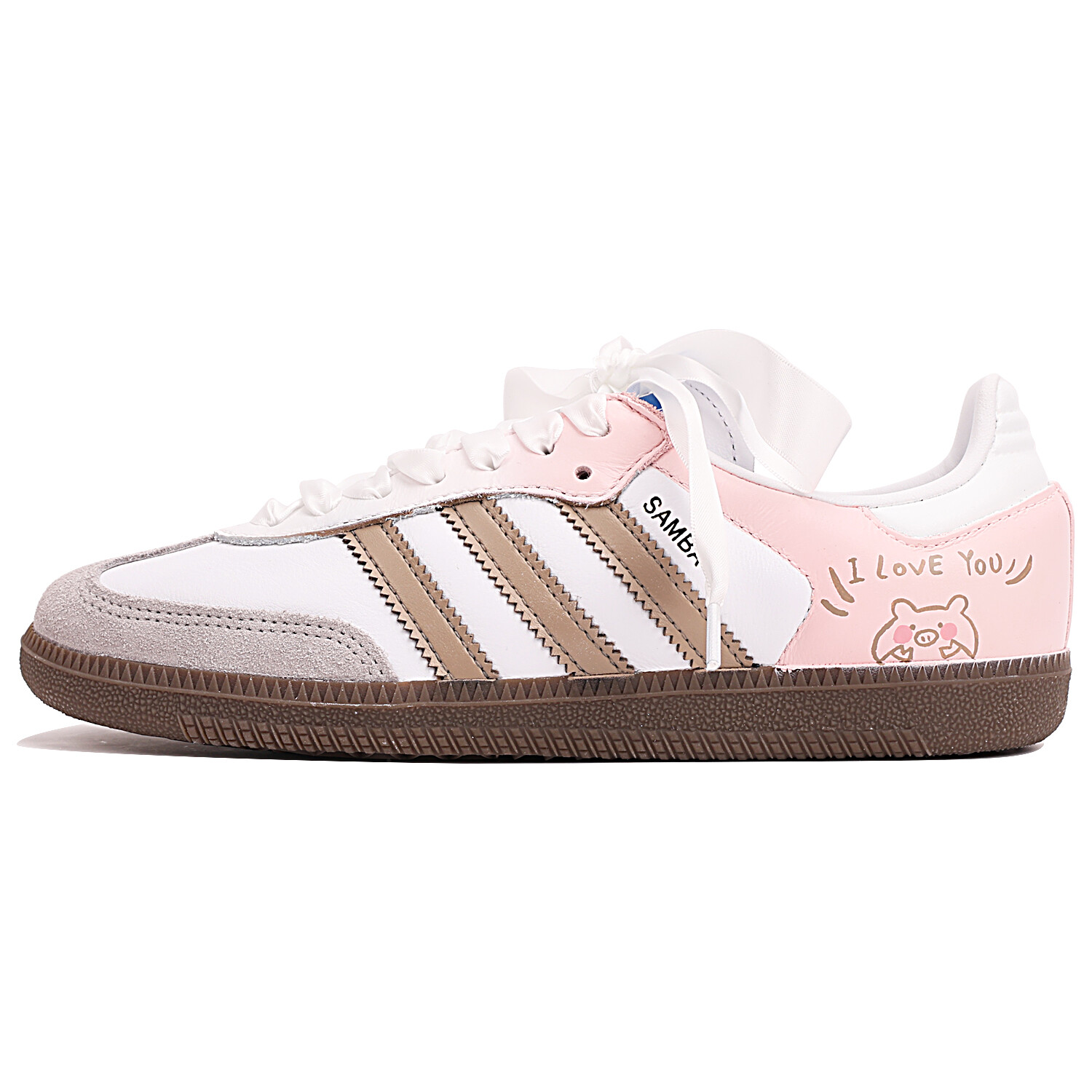

Кроссовки adidas originals SAMBA OG Skateboarding Shoes Unisex Low-top Pink/white, белый