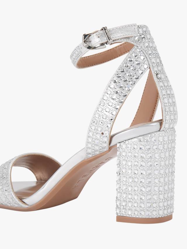 Украшенные кианни босоножки на каблуке Carvela, серебряный — фото 4