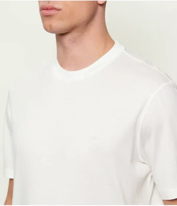 Футболка regular fit Emporio Armani, экрю — фото 4