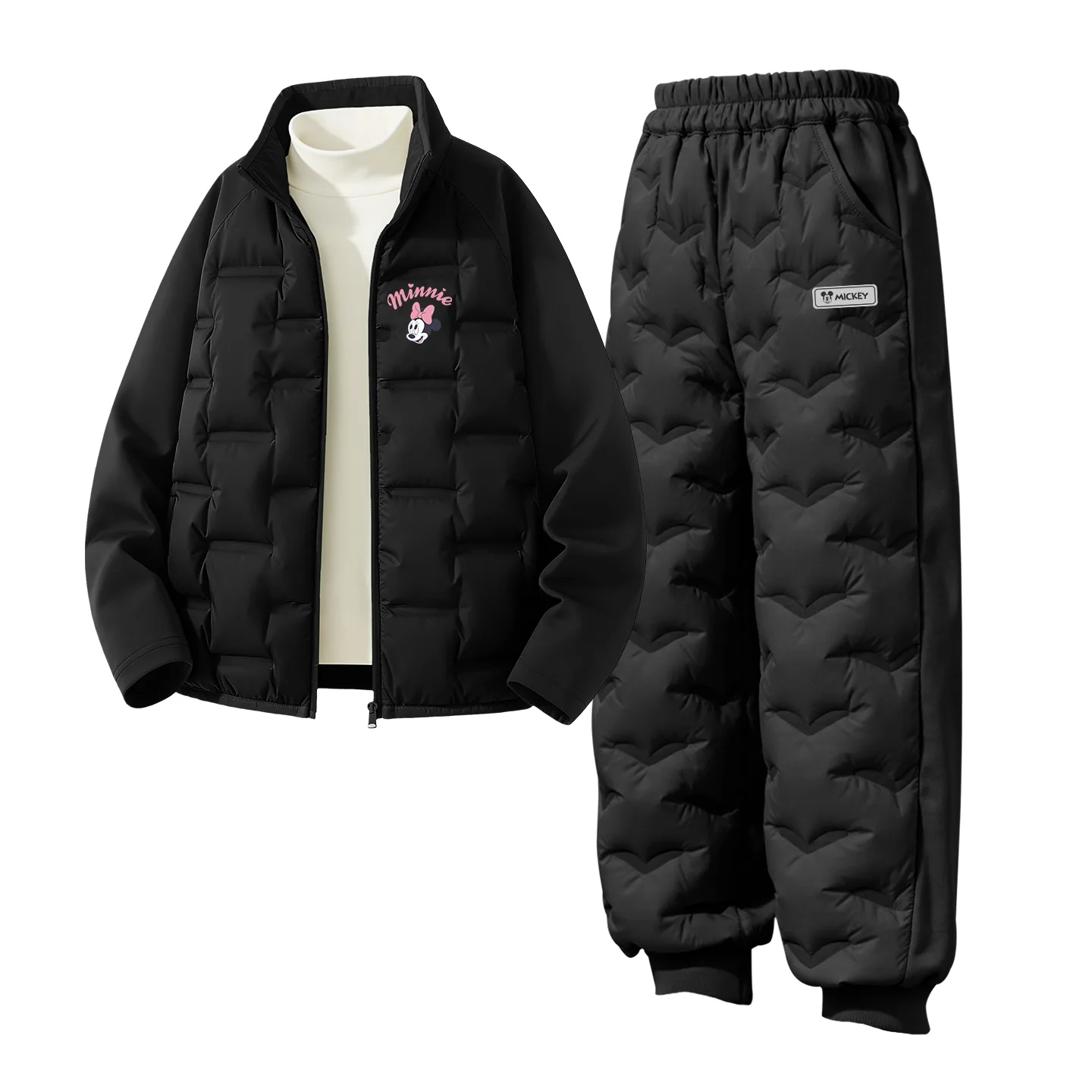 Детская повседневная спортивная толстовка Disney, [Thickened and Fleece-Lined]Silicone Double Eyelid K Black+D H Square Hook-and-Loop K Black