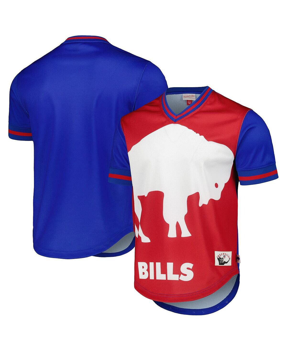 

Мужская футболка Royal Buffalo Bills Jumbotron 3.0 Mesh с v-образным вырезом Mitchell & Ness