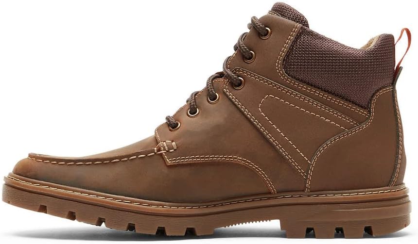 Мужские ботинки Rockport Weather Ready Moc Toe для хайкинга, New Tan Leather/Suede — фото 4