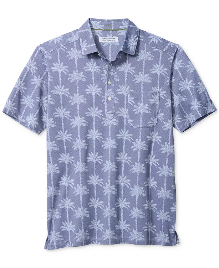 

Мужская поло с принтом San Lucio Palm Lane, классический крой Tommy Bahama, синий