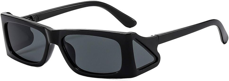 

Модные уникальные маленькие квадратные солнцезащитные очки для женщин в стиле ретро с прозрачными линзами цвета океана, модные панк-солнцезащитные очки с защитой от УФ-излучения UV400 для мужчин SKFGNX, Black Grey