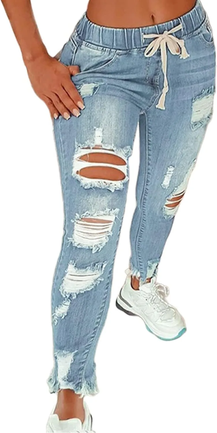 

Женские эластичные джинсы с высокой талией slim fit ZYULACKY