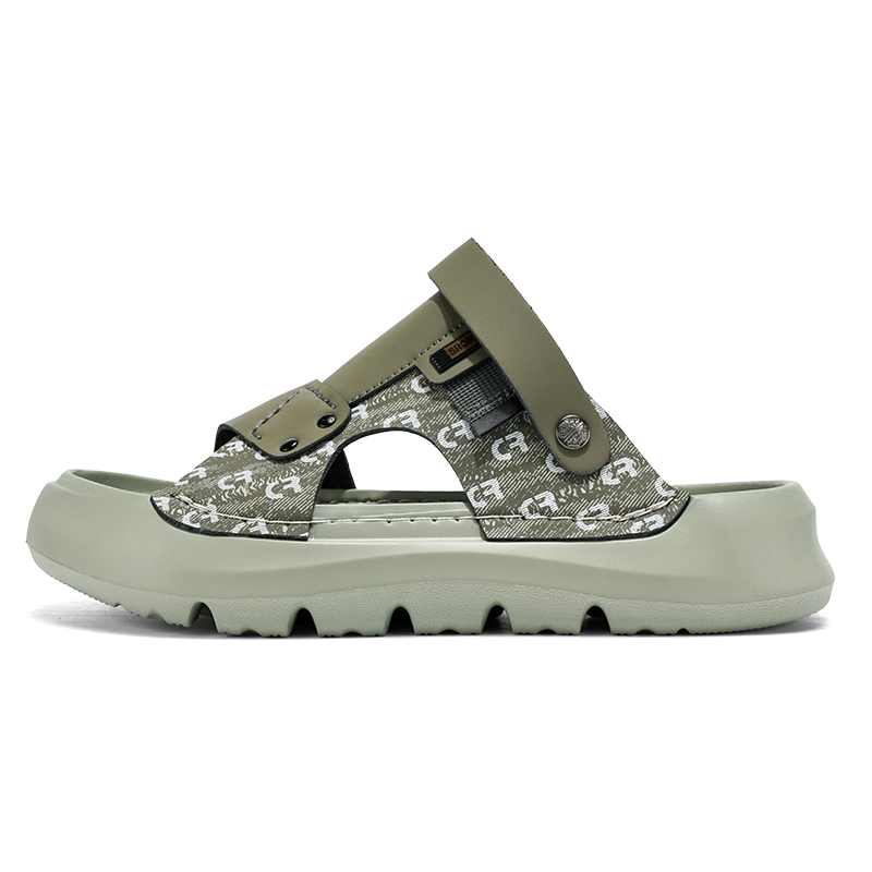 

Shiozawa Пляжные шлепанцы Men's Black Beige Green