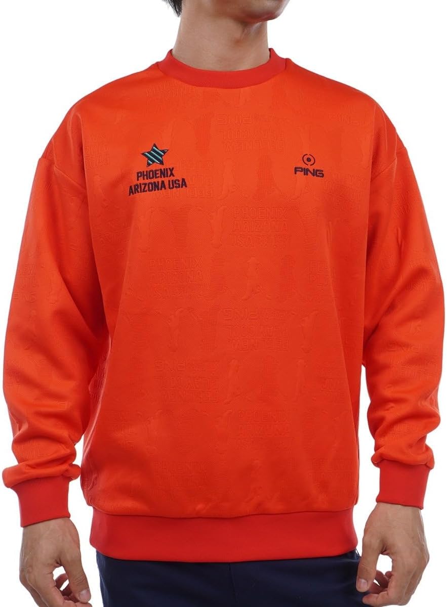 

Мужская толстовка с круглым вырезом (принт Mr. PING Shadow Print) / Гольф / 621-3262901 Ping Apparel, красный