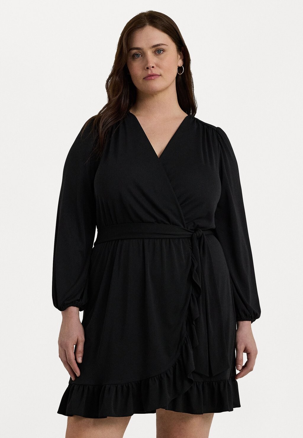 

Легкое платье BELTED STRETCH JERSEY DRESS Ralph Lauren, черный