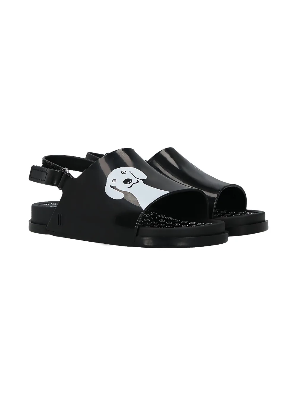 

Босоножки с открытой пяткой и принтом собаки X10 CORSO COMO Melissa, черный