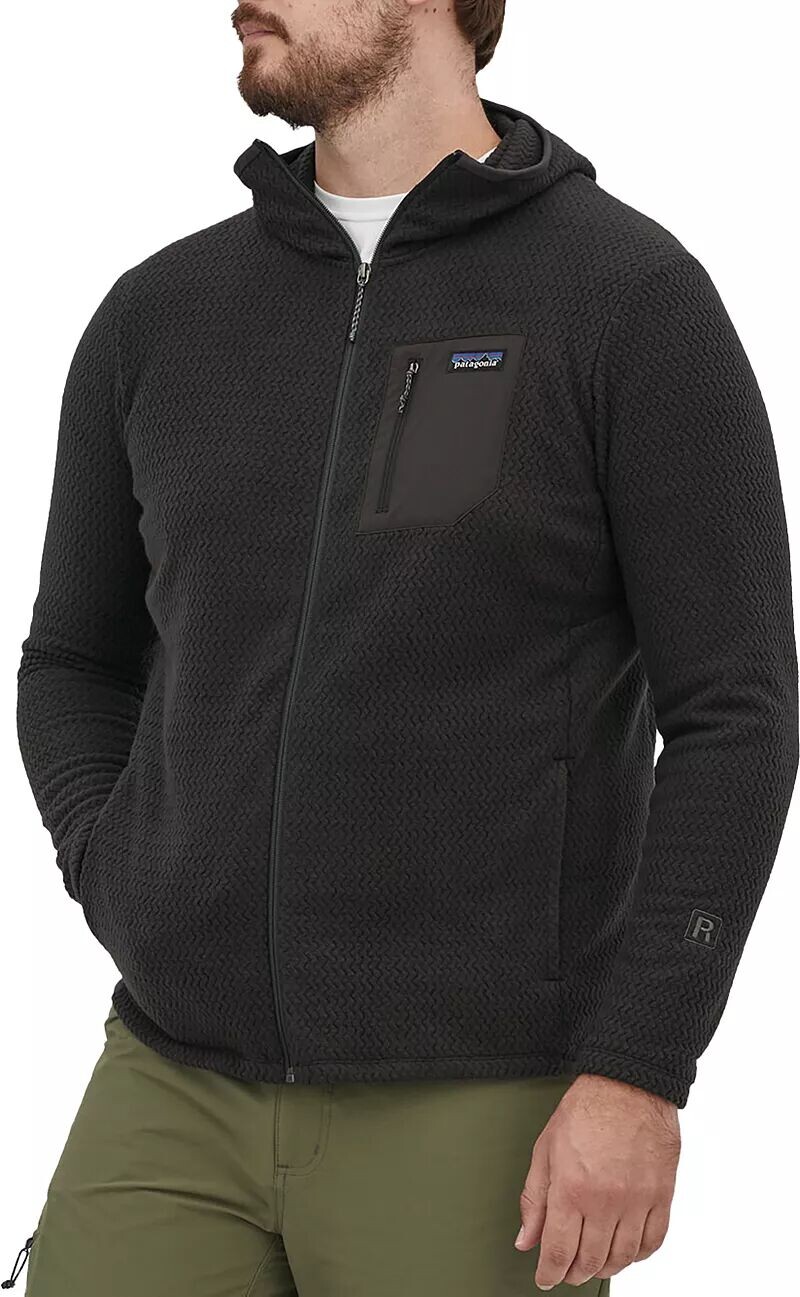 

Мужская куртка Patagonia R1 Air с капюшоном и молнией во всю длину, черный