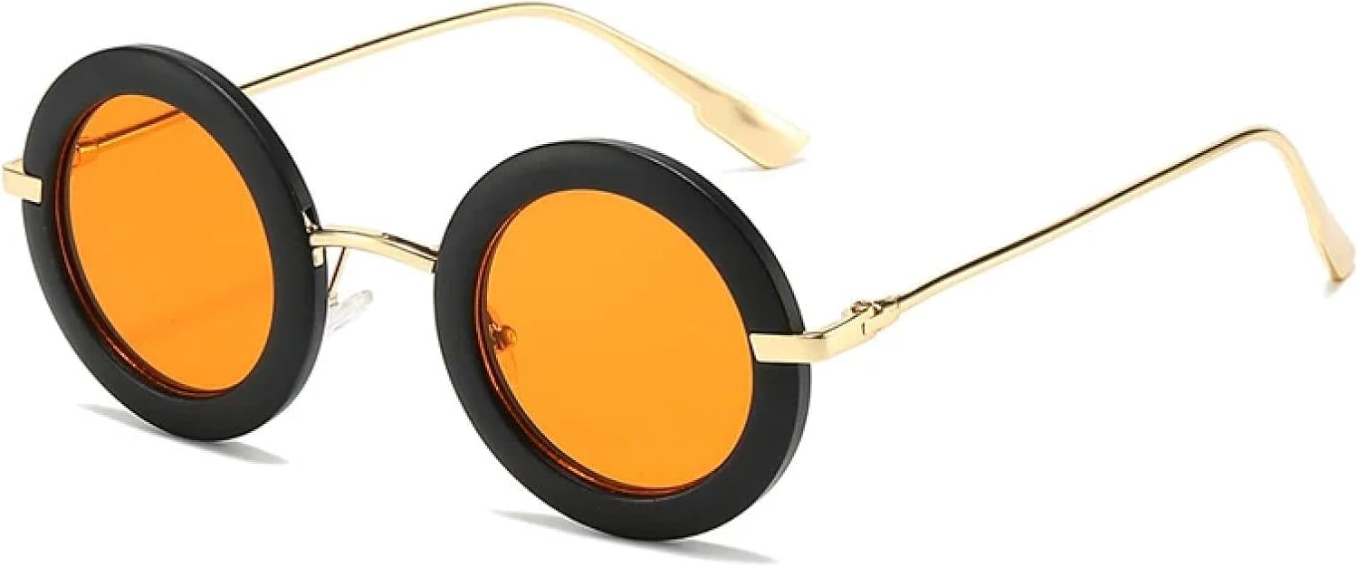 

Ретро женские солнцезащитные очки, модные солнцезащитные очки с градиентным покрытием и защитой от УФ-излучения UV400; мужские панк-солнцезащитные очки с матовым покрытием TOIPASTN, Matte Black Orange