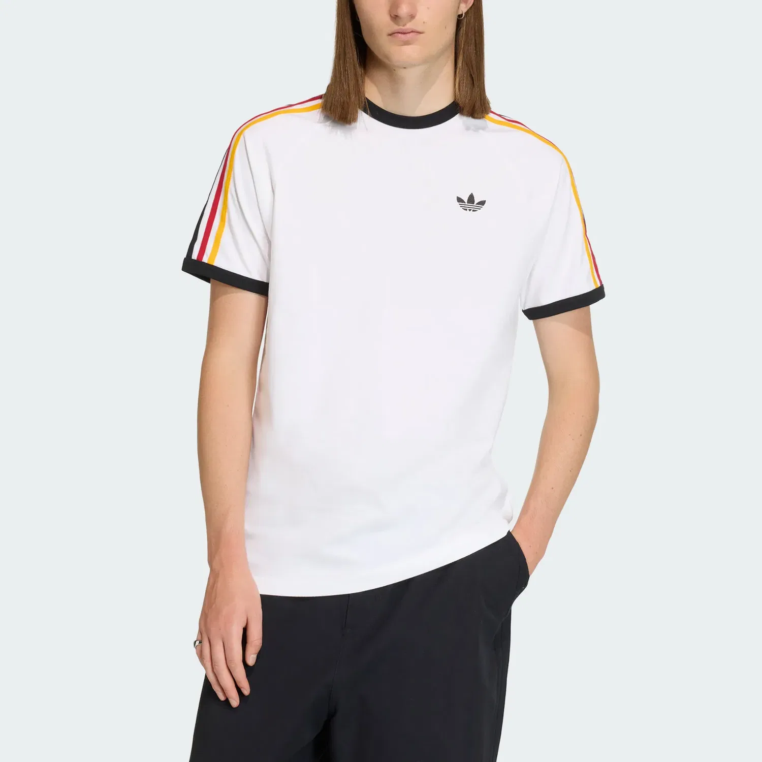 Футболка Adicolor Adidas Originals белая — фото 4