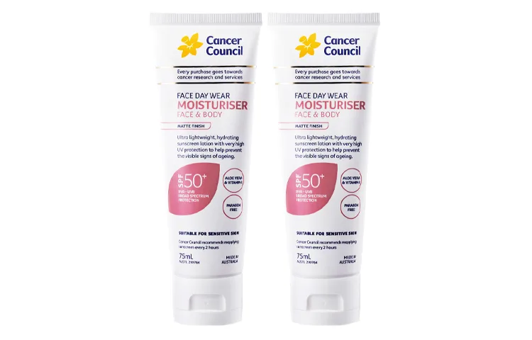 CANCER COUNCIL Matte Refreshing Lazy Umbrella Pink увлажняющий солнцезащитный крем 75мл*2/150мл*2 — фото 3