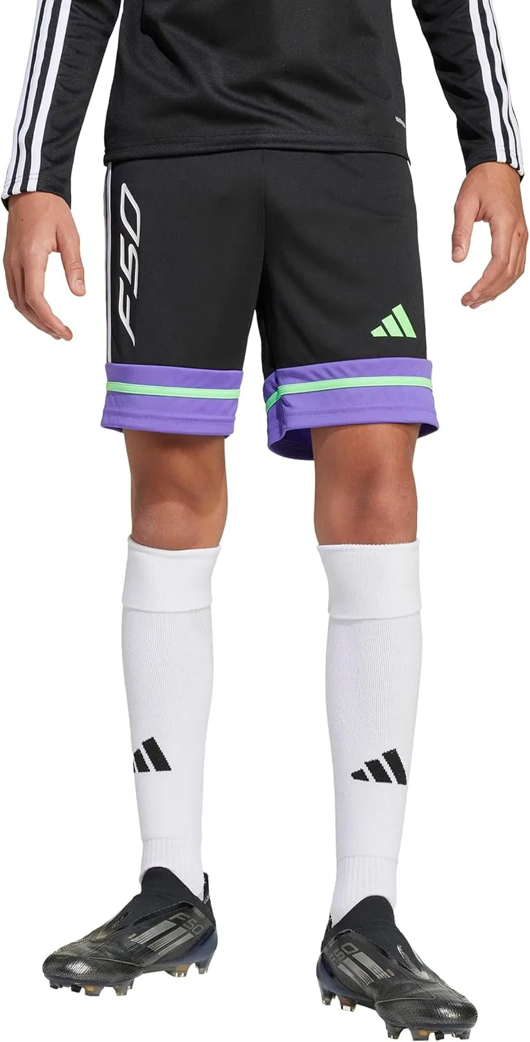Детские шорты Adidas F50 унисекс, Black/Purple Rush — фото 2