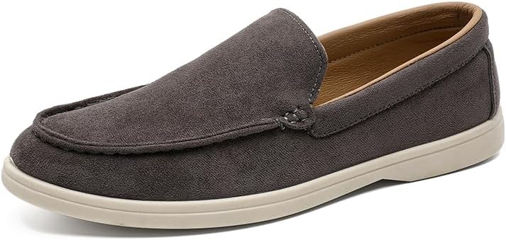 

Мужские лоферы без шнурков - черная замша, удобная повседневная обувь, повседневные замшевые лоферы, удобные лоферы без шнурков, доступны в сером, бежевом, угольном цвете Generic