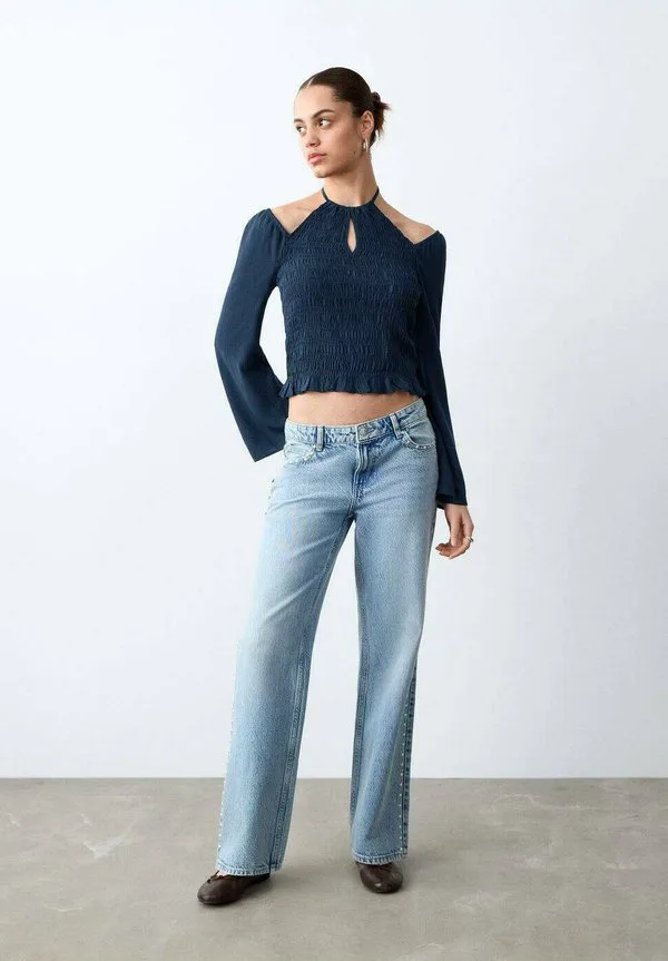 Подростковая блузка Mango Kids, Marineblauw — фото 4