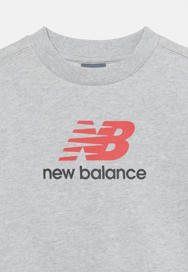 Спортивная толстовка с логотипом stacked New Balance, Grey Heather — фото 4