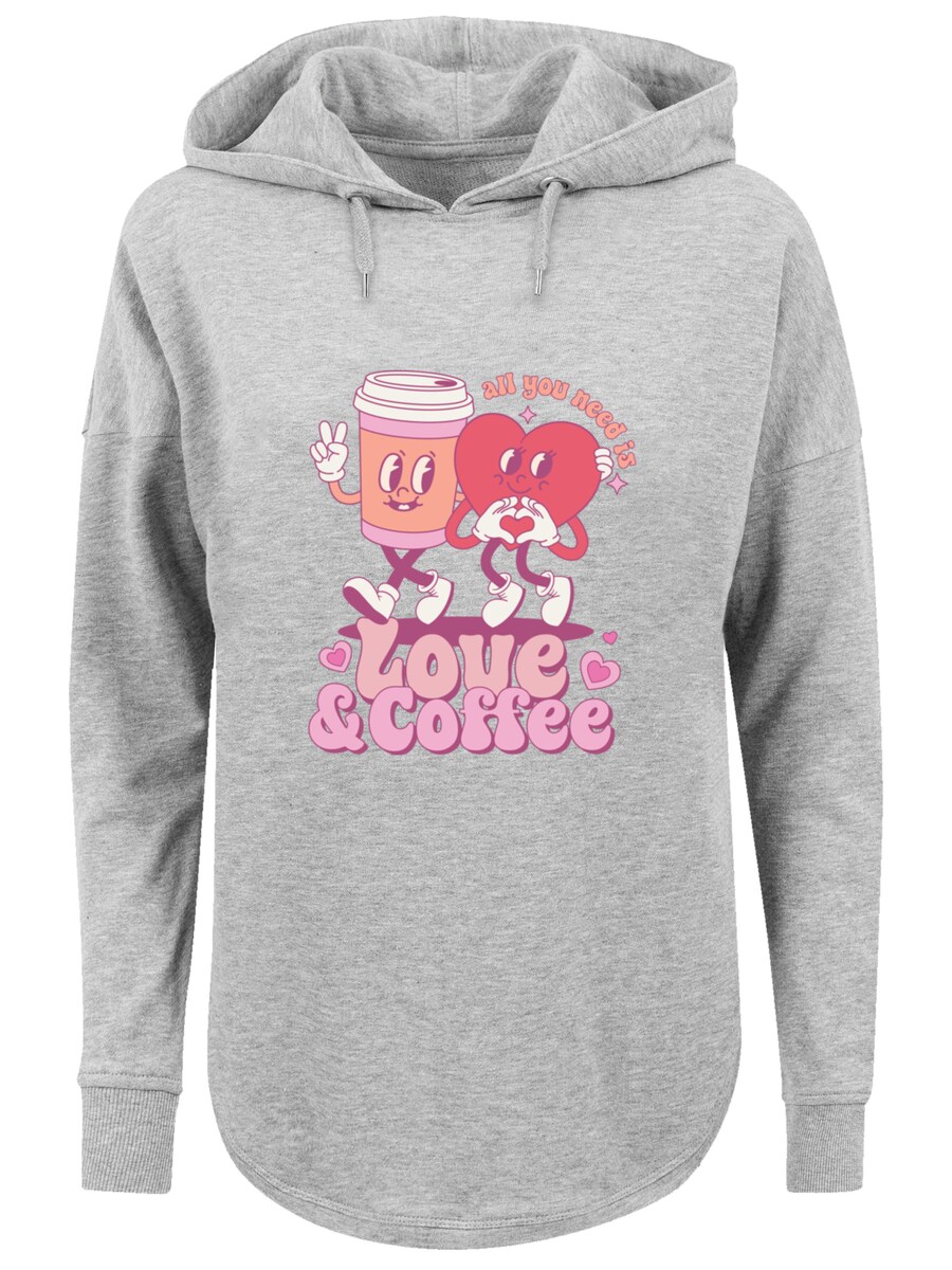 

Толстовка F4NT4STIC Love and Coffe Valentinstag, mottled grey